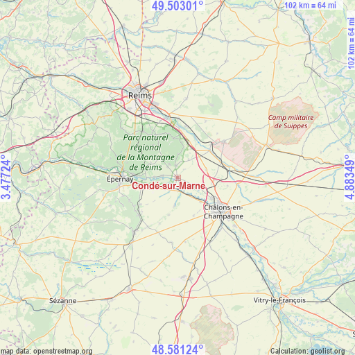Condé-sur-Marne on map