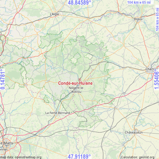 Condé-sur-Huisne on map