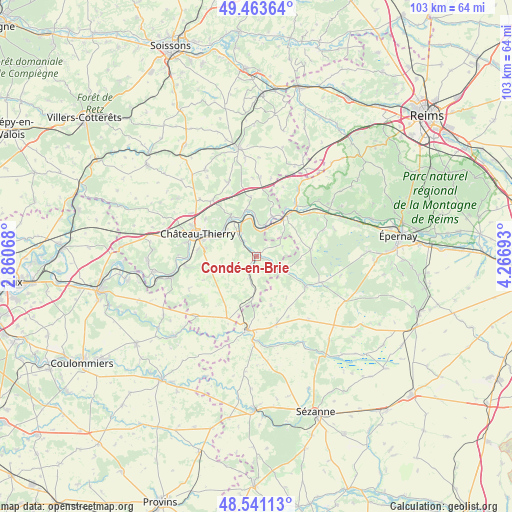 Condé-en-Brie on map