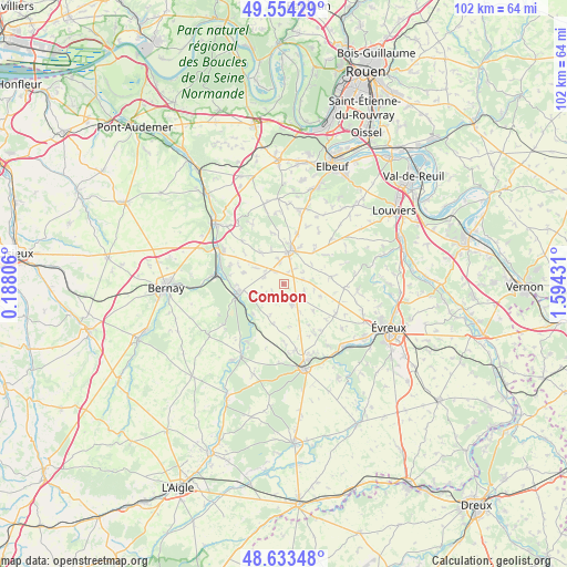 Combon on map