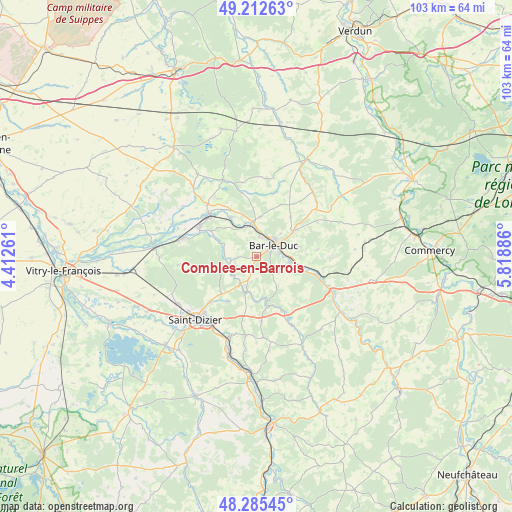 Combles-en-Barrois on map