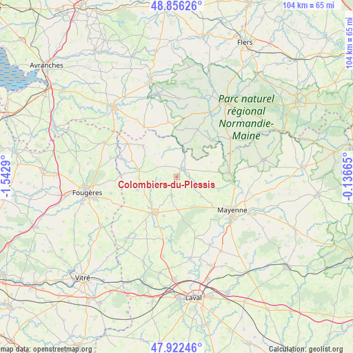 Colombiers-du-Plessis on map