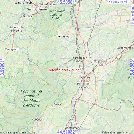 Colombier-le-Jeune on map