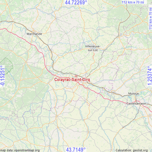 Colayrac-Saint-Cirq on map