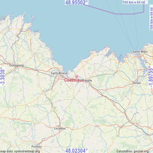 Coëtmieux on map