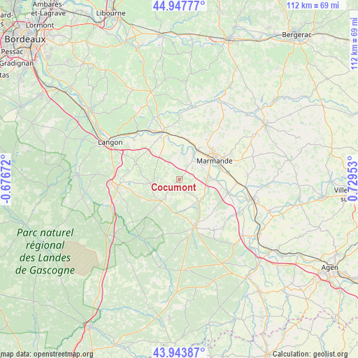 Cocumont on map