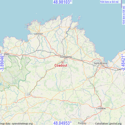 Coadout on map