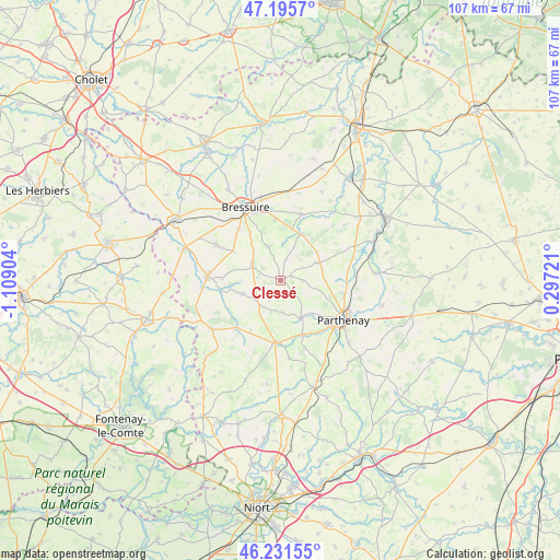 Clessé on map