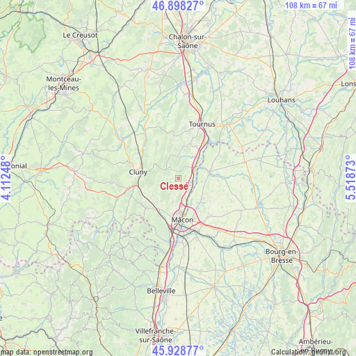 Clessé on map