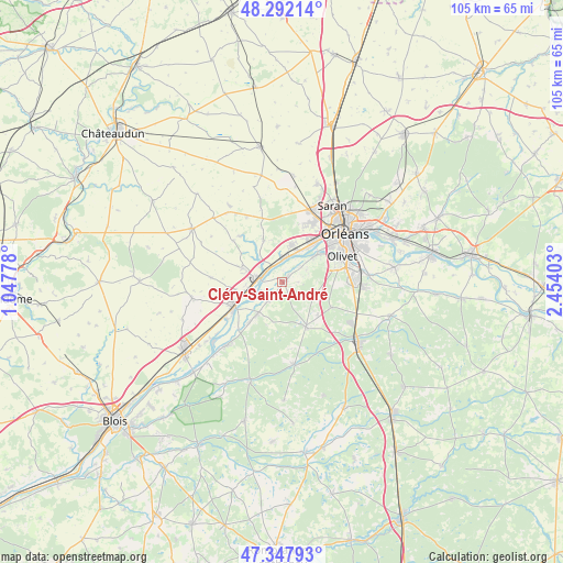 Cléry-Saint-André on map