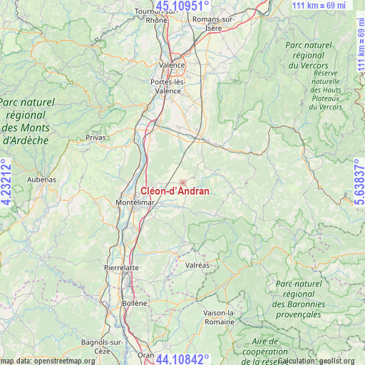 Cléon-d’Andran on map