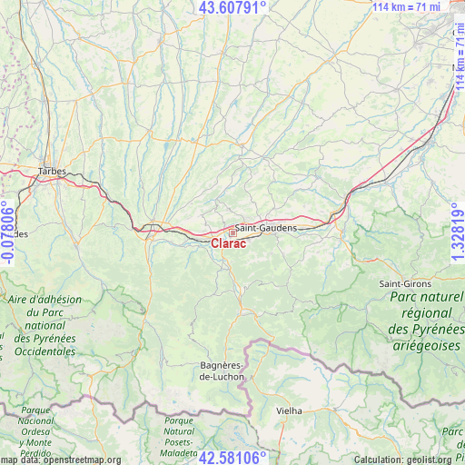 Clarac on map