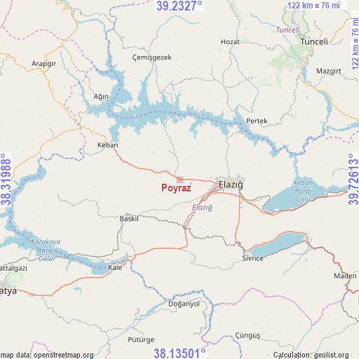 Poyraz on map