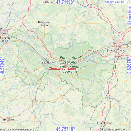 Chouzé-sur-Loire on map