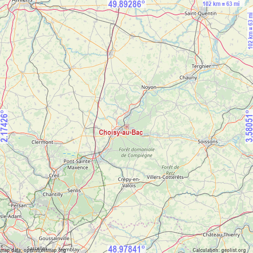 Choisy-au-Bac on map