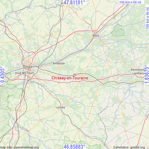 Chissay-en-Touraine on map