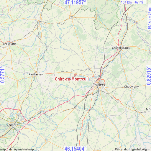 Chiré-en-Montreuil on map