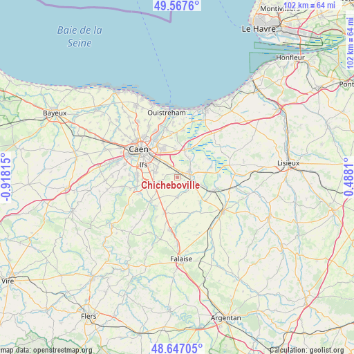 Chicheboville on map