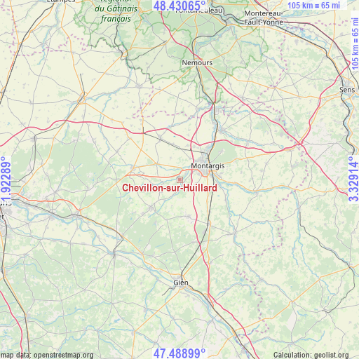 Chevillon-sur-Huillard on map