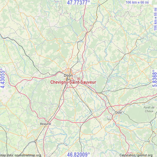Chevigny-Saint-Sauveur on map