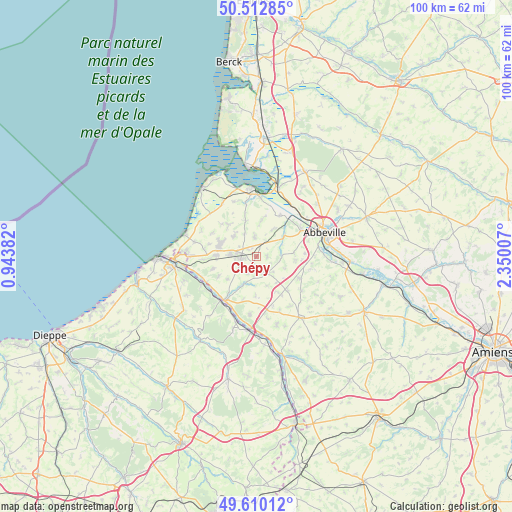 Chépy on map