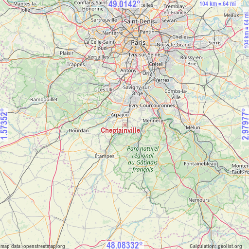 Cheptainville on map