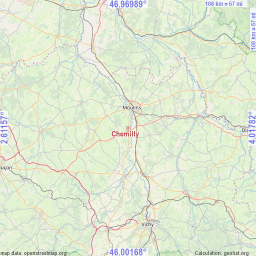 Chemilly on map