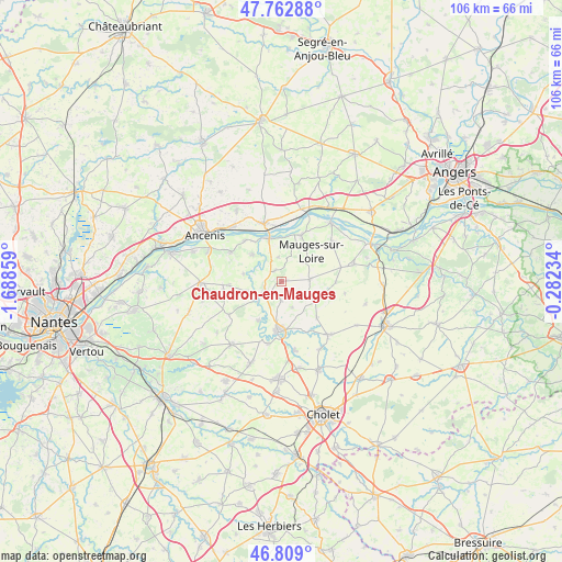 Chaudron-en-Mauges on map