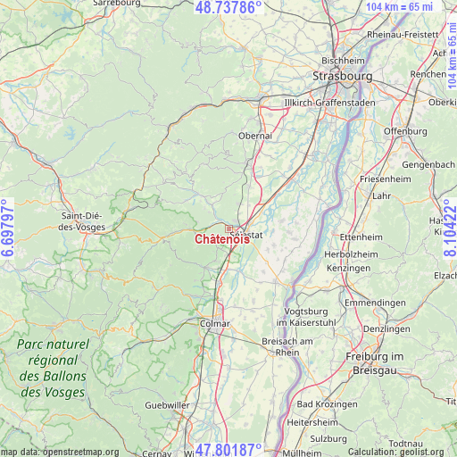 Châtenois on map