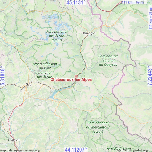 Châteauroux-les-Alpes on map