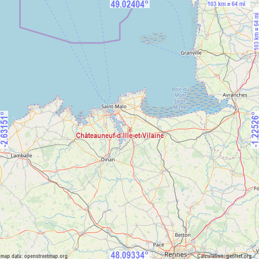 Châteauneuf-d’Ille-et-Vilaine on map