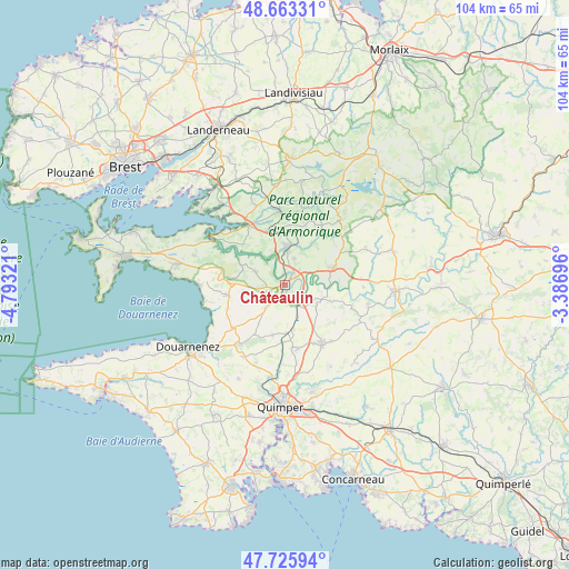 Châteaulin on map