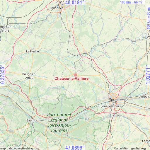 Château-la-Vallière on map