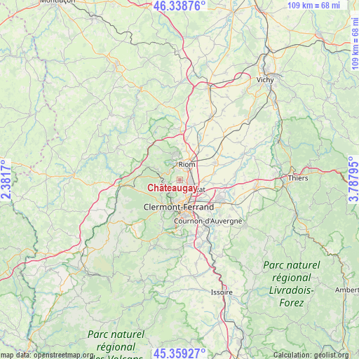 Châteaugay on map