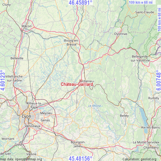 Château-Gaillard on map