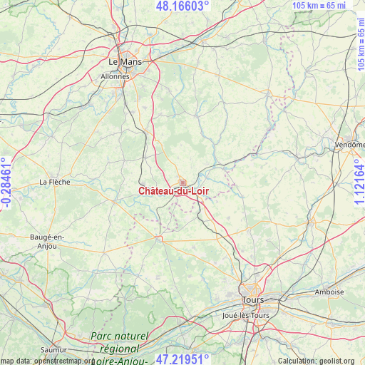 Château-du-Loir on map