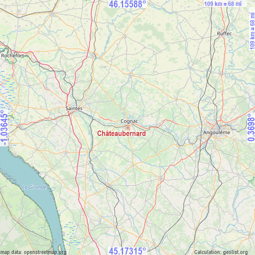 Châteaubernard on map