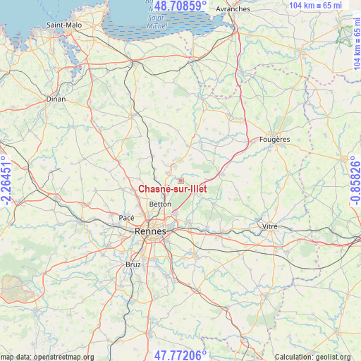 Chasné-sur-Illet on map