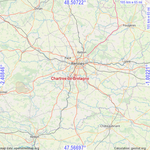 Chartres-de-Bretagne on map