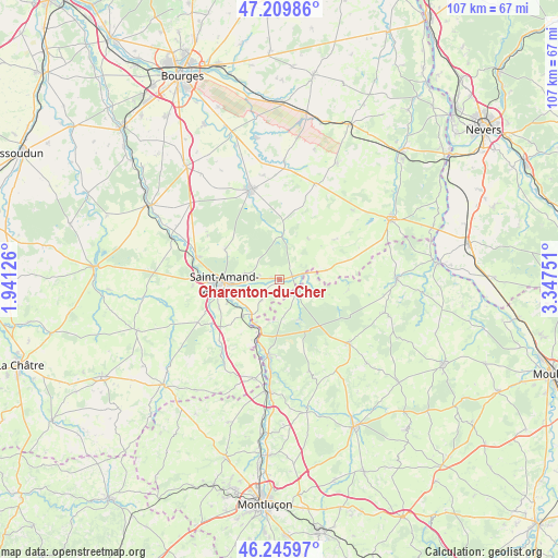 Charenton-du-Cher on map