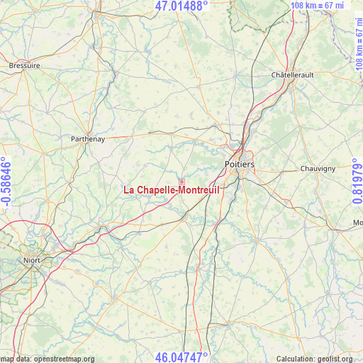 La Chapelle-Montreuil on map