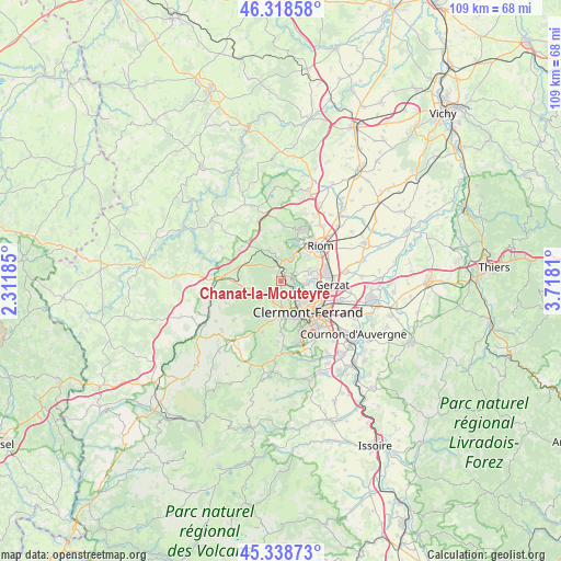 Chanat-la-Mouteyre on map
