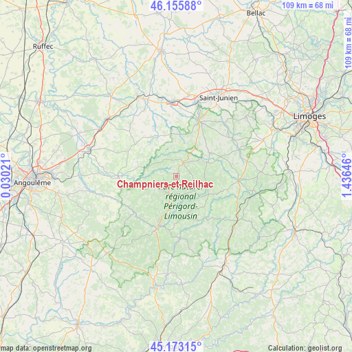 Champniers-et-Reilhac on map