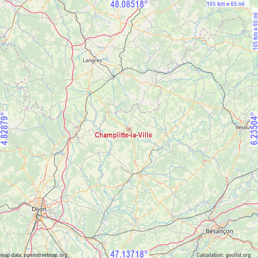 Champlitte-la-Ville on map