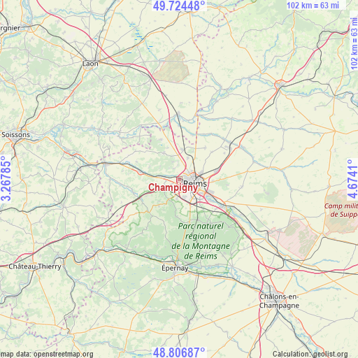 Champigny on map