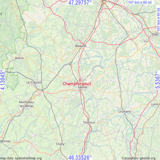 Champforgeuil on map