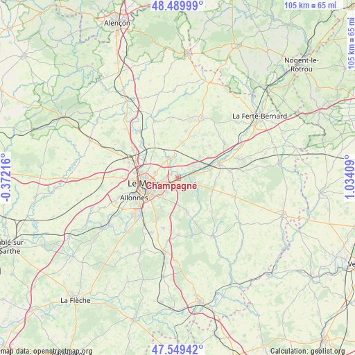 Champagné on map