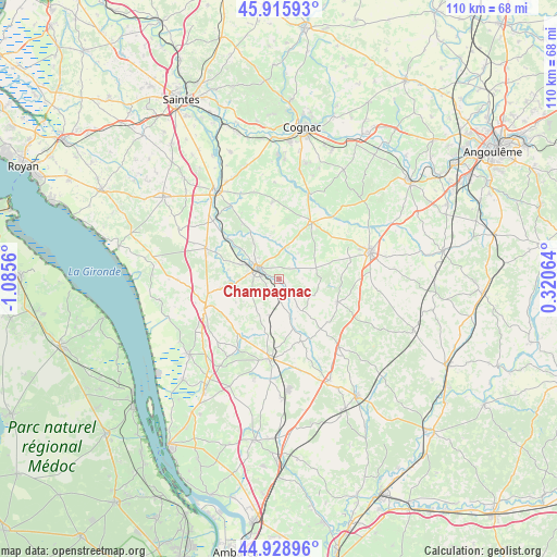 Champagnac on map