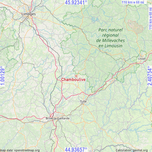 Chamboulive on map