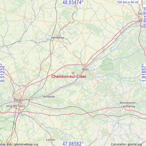 Chambon-sur-Cisse on map